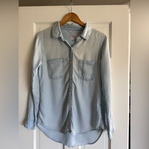 Rails light blue button up